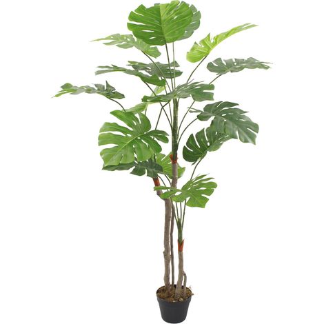 Plante artificielle Monstera Rebecca Mobili Merah 155x50x50 PEVA Polyéthylène Vert Marron