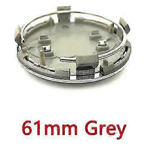 Lot de 4 enjoliveurs de roue de voiture gris et noir, 135 mm, 69 mm, 68 mm, 61 mm et 60 mm, avec logo et badge anti-poussière. Accessoires auto. Référence : 4M0601170. (1/5)