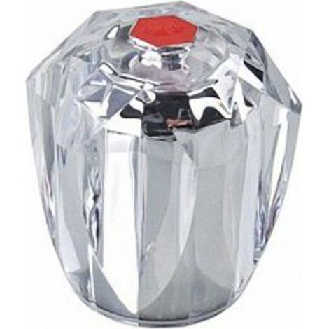 Ricambio maniglia brillantata 06717000 Grohe marchio rosso acqua calda per rubinetteria classica