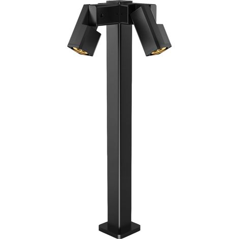 Lampadaire extérieur 80 cm noir 2xGU10 35W Candellux