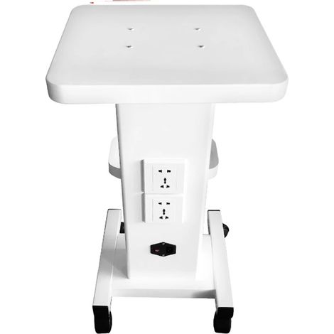 Chariot de Salon de Beauté, Design à 2 Niveaux, Haute Capacité de Charge, BLANC (1/2)