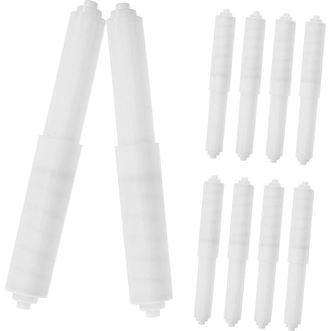 Lot de 10 Porte-Rouleaux De Papier Toilette Réglables en Plastique Et Métal, Tige Coulissante Anti-Glisse, Accessoire pour Salle De Bain Cuisine (1/5)