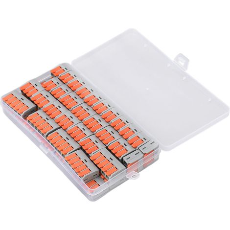 60-teiliges Sortiment an Schnellanschlussklemmen für Steckverbinder (0,5–6 mm², 450 V, 40 A) (1/5)