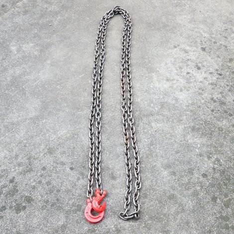Einfachstrang-Hebekette 8 mm, 5 m, Forstkette 5 m, Zugkette, Hebekette, Hebekette, Abschleppkette, maximale Tragkraft 2 Tonnen.