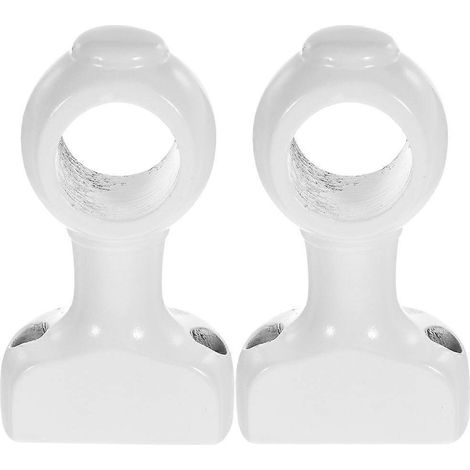 Support de tringle à rideaux robuste, rectangulaire, pour salle à manger, blanc, diamètre intérieur 35 mm, support de tringle à rideaux en bois, 2 pièces, blanc (1/5)
