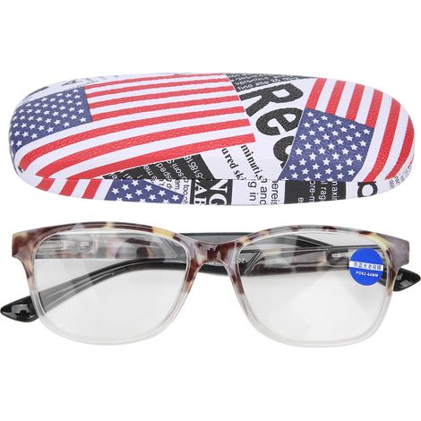Cadre motif gris lunettes de lecture élégantes unisexe personnes âgées simples presbyte +150 (1/5)