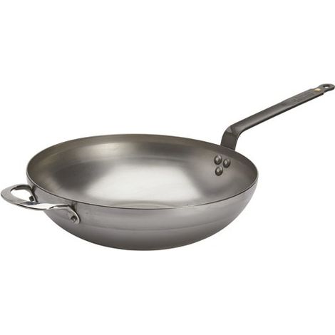 DE BUYER - MINERAL B POELE WOK AVEC ANSE 32CM