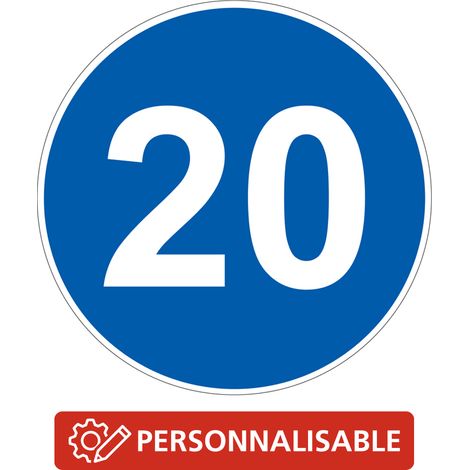 Panneau Obligation B25 - Vitesse minimale obligatoire personnalisé - Gamme ECOLIGN - Classe 1 450 mm (1/5)