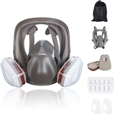 Masque à gaz intégral antibuée avec filtres pour protection industrielle (1/5)