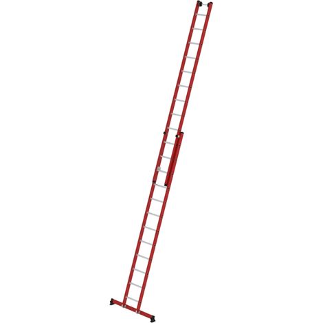 Munk Sprossen-Schiebeleiter 2-teilig GFK/Alu mit nivello®-Traverse 2x12 Sprossen