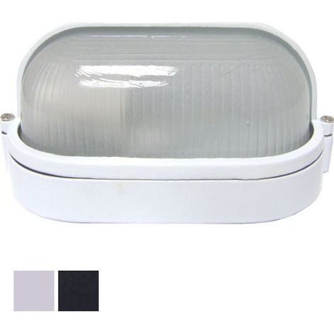 PLAFONIERA A PALPEBRA IN ALLUMINIO PER ESTERNO - 60w IP54 mm.210x105x110h. nero
