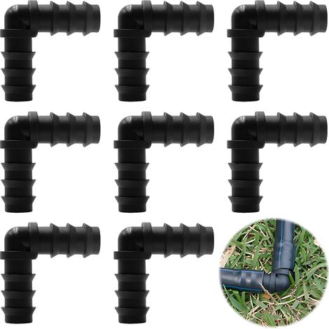 16-mm-Schlauchverbinder, robuste Formteile aus Kunststoff, ideal für den Garten- und Heimgebrauch, 8er-Pack