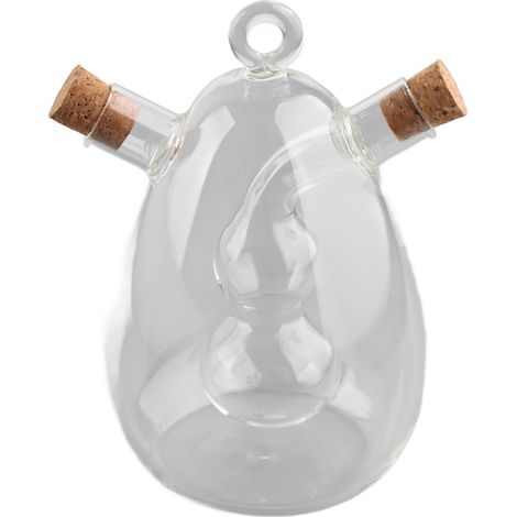 Ensemble distributeur d'huile et de vinaigre - Bocal transparent hermétique pour la cuisine (1/5)