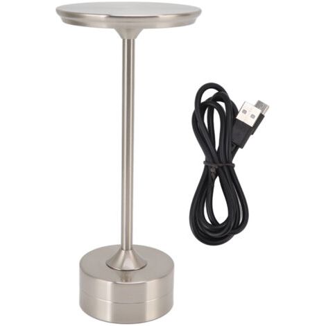 QORVA- Lampe de table sans fil rechargeable 2000mAh – 3 niveaux de luminosité – USB C – Abat-jour en acrylique – Hauteur 28,5 cm