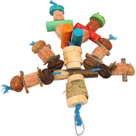 Jouets à mâcher pour perroquets : noix en épis de maïs saines, sûres et intéressantes. Convient aux cacatoès, perruches, calopsittes et inséparables. (1/5)