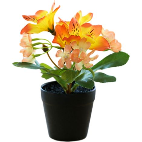 Plante Artificielle - Magnolia - Hortensia - En Pot Plastique Élégant - Décoration Intérieure Maison Bureau Café - 1 Pièce (1/5)