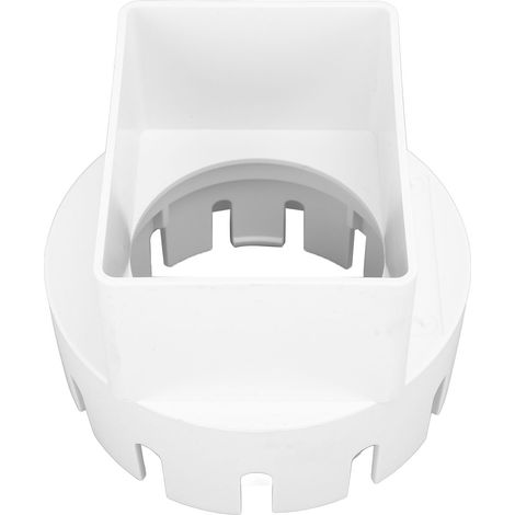 Adaptateur raccord gouttière descente carré PVC 3x4 pouces pour tuyau drainage extérieur blanc (1/5)