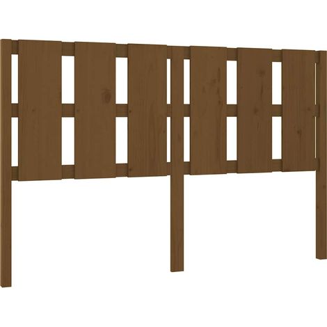 Maison Exclusive - Cabecero de cama madera maciza pino marrón mie (1/5)