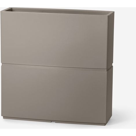 Fioriera rettangolare alta da giardino in polietilene Dune - Beige (1/3)