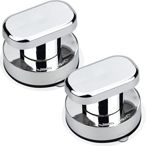Stück Saugnapf-Türgriffe, Saugnapf-Erkerfenstergriffe, Starke Saugnapf-Zuggriffe für Badezimmerglas, Schrank-, Schubladentürgriffe (Silber)