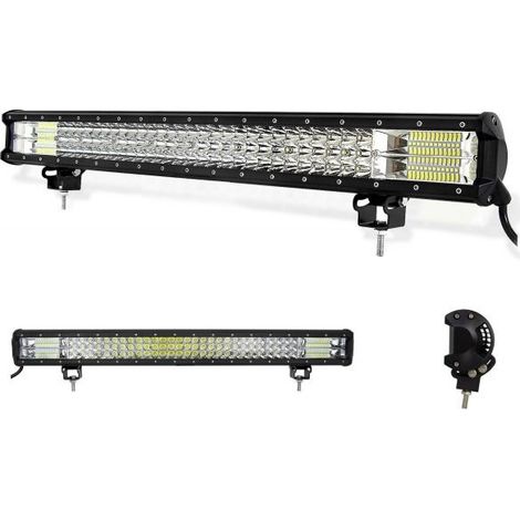 FARO BARRA SUPPLEMENTARE PROFONDITA AUTO FUORISTRADA. 12V 24V 96 LED 288W 6000K (1/5)
