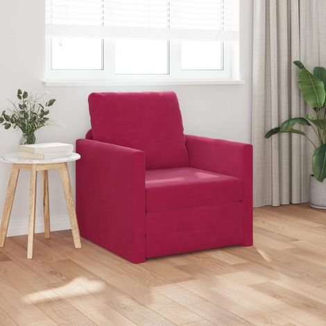 Schlafsofa Weinrot 74 x 77 x 81 cm Samt