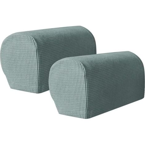 Housses de fauteuil extensibles, anti-poussière et antidérapantes pour accoudoirs, housses d'accoudoirs extensibles en polyester doux pour fauteuil, canapé, canapé (vert) (1/5)