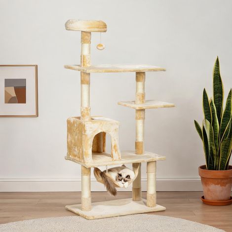 Arbre à chat beige 70 x 40 x 152 cm (1/5)