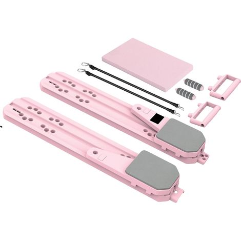 Planche de Pilates, 8 fonctions de fitness, design ajustable, Rose (1/2)