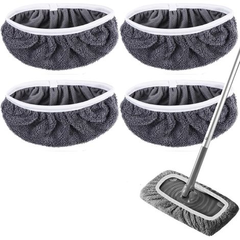 Chiffons de Serpillière Microfibre pour Swiffer Sweeper Chiffons De Sol Humides Et SèChe en Microfibre Kit s Mop Tissus de Balayage secs et humides (Lot de 4, Balai Non Inclus) (1/5)