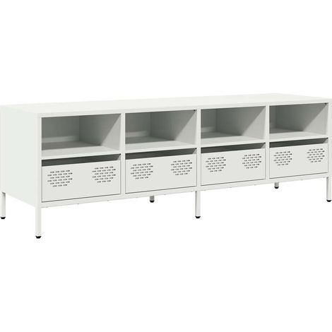 Maison Exclusive - TV-Schrank Weiß 135x39x43,5 cm Kaltgewalzter S