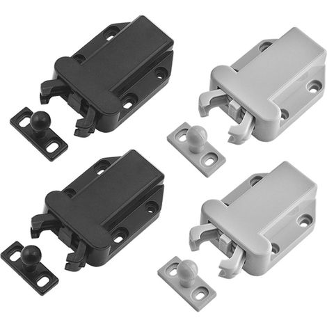 Loquet à pression en plastique pour armoire, lot de 4 (1/5)