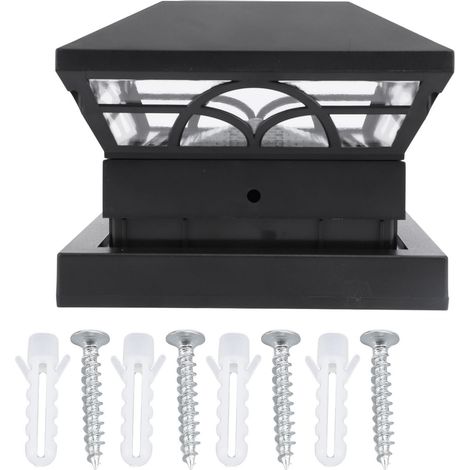 Lampe solaire extérieure pour poteau, étanche IP65, à énergie solaire, idéale pour clôture, jardin, terrasse ou patio. (1/5)