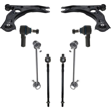 KIT BRACCIO OSCILLANTE 8 PEZZI COMPATIBILE CON SKODA KAMIQ (NW4) 1.6 TDI / Kit Sospensione Completo OE/OEM / Bracci Oscillanti + Testine Sterzo / Sostituzione Diretta OEM