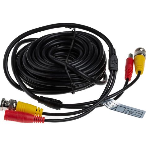 Rs Pro – Câble d'extension pour caméra de surveillance – Longueur 19m – Câble d'alimentation pour vidéosurveillance – Lot de 1 (1/3)