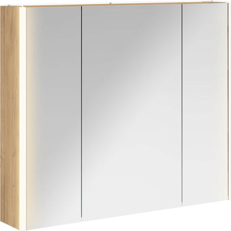 Maison Exclusive - Badezimmerspiegelschrank Kunsthandwerk Eiche