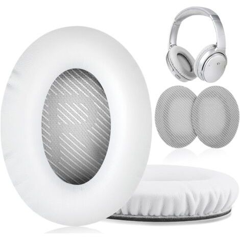 Coussinets d'oreille pour casque Bose QuietComfort - QC35/QC25/QC15/AE2 Blanc