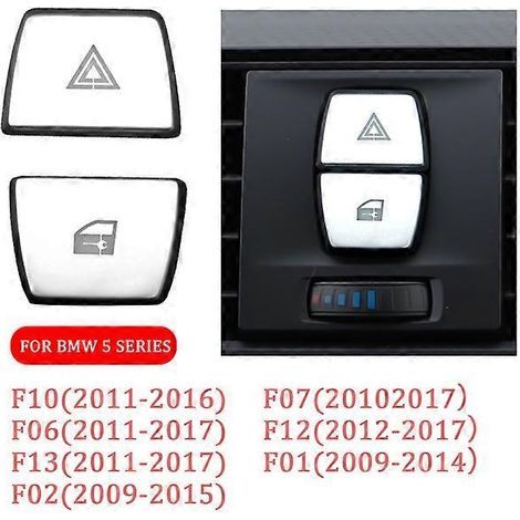 Autocollants chromés pour boutons de voiture, accessoires de style intérieur pour BMW F10 F07 F06 F20 F30 F32 F01 F02 F25 F26 (1/5)