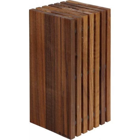 Ceppo di coltelli da cucina Zassenhaus in noce 13 x 13 x 27 cm