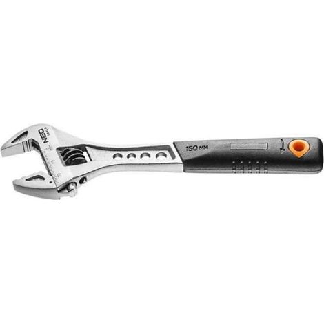 Clé À Molette - 150 mm - Acier Crv Din3117 - Tête Décalée 22° - 1 Pièce
