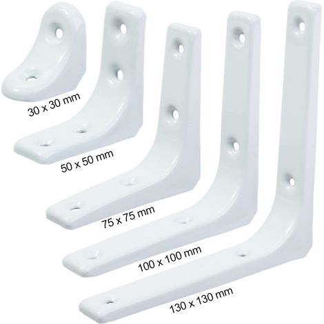 Regalwinkel in weiss 50 x 50 mm