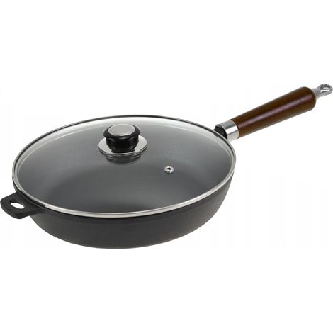 Sartén de hierro fundido Krisberg KS-2565 de 24 cm con tapa. (1/5)