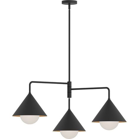 Elstead Alora Mood Remyck Plafonnier suspendu multi-bras contemporain noir mat 3x E27 (1/5)