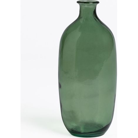 Sklum – Vase en verre recyclé 29cm – Accessoire décoratif vintage – Écologique et lumineux – Pour combiner avec acier et bois