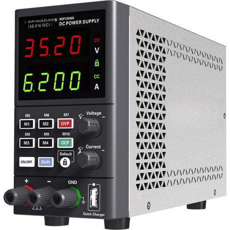 Alimentation Hantek HDP135V6A – 35V 6A CV/CC, USB charge rapide, logiciel PC, encodeur (1/5)
