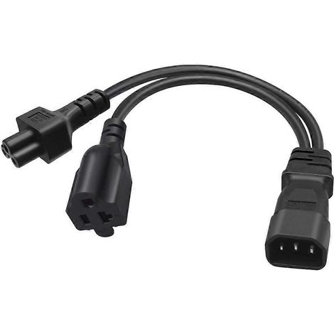 3-poliges IEC320-C14 auf C5+Nema 5-20R Netzkabel, Stecker auf Buchse