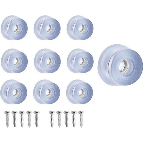 Protectores para patas de mesas y sillas (10 unidades), Clavos suaves, 1,7 x 1,7 x 0,6 cm, tablas de cortar, camas, mesas y sillas, Transparentes (1/5)