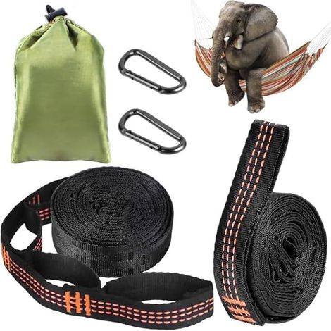 3m2.5cm Hammock Hanging Straps Camping Accessories with 2 Carabiners and Carry Bag (1/5)