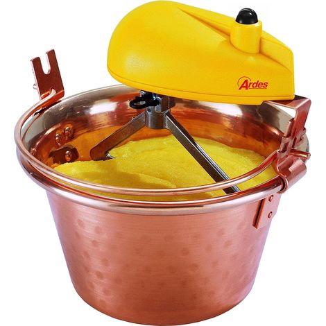 Paiolo elettrico in rame mescolatore per polenta e marmellate Ardes