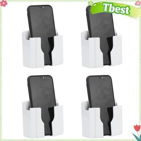 Tbest Étagère de rangement murale 4pcs Wall Mounted Storage Shelf Punch Wall Remote outillage decolleur Bande Lignes verticales (1/5)